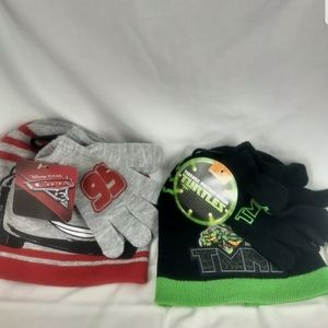 Teenage Mutant Ninja Turtles & Cars beanie &gloves